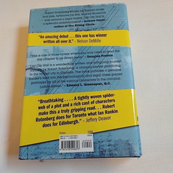 OLD CITY HALL A Novel by Robert Rotenberg Hard Cover - Picture 2 of 4